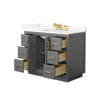 Custom image for Dark Gray with Brushed Gold Trim / Giotto Quartz / No Mirror
