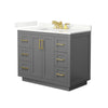 Custom image for Dark Gray with Brushed Gold Trim / Giotto Quartz / No Mirror