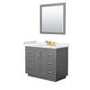 Custom image for Dark Gray with Brushed Gold Trim / White Cultured Marble / 34