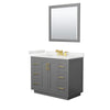 Custom image for Dark Gray with Brushed Gold Trim / White Quartz / 34