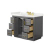Custom image for Dark Gray with Brushed Gold Trim / White Quartz / No Mirror