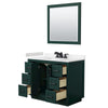 Custom image for Green with Matte Black Trim / Carrara Cultured Marble / 34