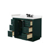 Custom image for Green with Matte Black Trim / Carrara Cultured Marble / No Mirror