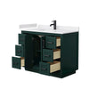 Custom image for Green with Matte Black Trim / White Cultured Marble / No Mirror