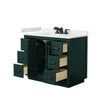 Custom image for Green with Matte Black Trim / White Cultured Marble / No Mirror