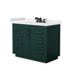 Custom image for Green with Matte Black Trim / White Cultured Marble / No Mirror