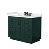 Custom image for Green with Matte Black Trim / White Quartz / No Mirror