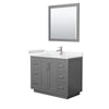 Custom image for Dark Gray with Brushed Nickel Trim / Carrara Cultured Marble / 34