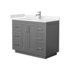Custom image for Dark Gray with Brushed Nickel Trim / Carrara Cultured Marble / No Mirror