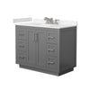Custom image for Dark Gray with Brushed Nickel Trim / Carrara Cultured Marble / No Mirror