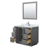 Custom image for Dark Gray with Brushed Nickel Trim / White Carrara Marble / 34