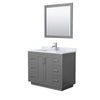 Custom image for Dark Gray with Brushed Nickel Trim / White Carrara Marble / 34