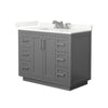 Custom image for Dark Gray with Brushed Nickel Trim / Giotto Quartz / No Mirror