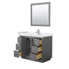 Custom image for Dark Gray with Brushed Nickel Trim / White Cultured Marble / 34