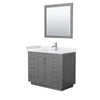 Custom image for Dark Gray with Brushed Nickel Trim / White Cultured Marble / 34