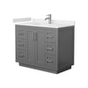 Custom image for Dark Gray with Brushed Nickel Trim / White Cultured Marble / No Mirror