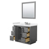 Custom image for Dark Gray with Brushed Nickel Trim / White Cultured Marble / 34