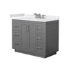 Custom image for Dark Gray with Brushed Nickel Trim / White Cultured Marble / No Mirror