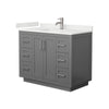 Custom image for Dark Gray with Brushed Nickel Trim / White Quartz / No Mirror