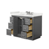 Custom image for Dark Gray with Brushed Nickel Trim / White Quartz / No Mirror