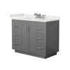 Custom image for Dark Gray with Brushed Nickel Trim / White Quartz / No Mirror