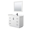 Custom image for White with Matte Black Trim / Carrara Cultured Marble / 34
