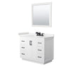 Custom image for White with Matte Black Trim / Carrara Cultured Marble / 34