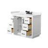 Custom image for White with Matte Black Trim / Carrara Cultured Marble / No Mirror