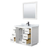 Custom image for White with Matte Black Trim / White Carrara Marble / 34