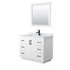 Custom image for White with Matte Black Trim / White Carrara Marble / 34