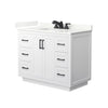 Custom image for White with Matte Black Trim / Giotto Quartz / No Mirror