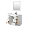 Custom image for White with Matte Black Trim / White Cultured Marble / 34