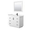 Custom image for White with Matte Black Trim / White Cultured Marble / 34