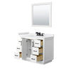Custom image for White with Matte Black Trim / White Cultured Marble / 34