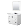 Custom image for White with Matte Black Trim / White Cultured Marble / 34