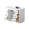 Custom image for White with Matte Black Trim / White Cultured Marble / No Mirror