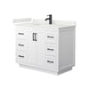 Custom image for White with Matte Black Trim / White Quartz / No Mirror