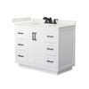 Custom image for White with Matte Black Trim / White Quartz / No Mirror