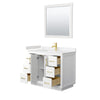 Custom image for White with Brushed Gold Trim / Carrara Cultured Marble / 34