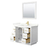 Custom image for White with Brushed Gold Trim / Giotto Quartz / 34
