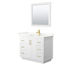 Custom image for White with Brushed Gold Trim / Giotto Quartz / 34