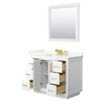 Custom image for White with Brushed Gold Trim / Giotto Quartz / 34