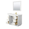 Custom image for White with Brushed Gold Trim / White Quartz / 34
