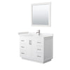 Custom image for White with Brushed Nickel Trim / Carrara Cultured Marble / 34