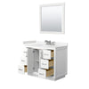 Custom image for White with Brushed Nickel Trim / Carrara Cultured Marble / 34