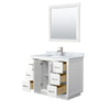 Custom image for White with Brushed Nickel Trim / White Carrara Marble / 34