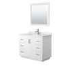 Custom image for White with Brushed Nickel Trim / White Carrara Marble / 34