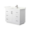 Custom image for White with Brushed Nickel Trim / Giotto Quartz / No Mirror