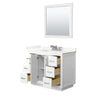 Custom image for White with Brushed Nickel Trim / Giotto Quartz / 34