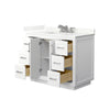 Custom image for White with Brushed Nickel Trim / Giotto Quartz / No Mirror
